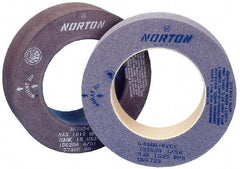 Norton - 18" Diam x 1-1/2" Hole x 3" Thick, Q Hardness, 24 Grit Surface Grinding Wheel - Aluminum Oxide, Type 1, Very Coarse Grade, Vitrified Bond, No Recess - Caliber Tooling