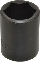 Proto - 1/2" Drive 1-1/8" Standard Impact Socket - 6 Points, 2" OAL - Caliber Tooling