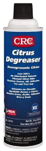 CRC - 20 oz Aerosol Cleaner/Degreaser - Aerosol, Citrus & Petroleum Distillate, Citrus - Caliber Tooling