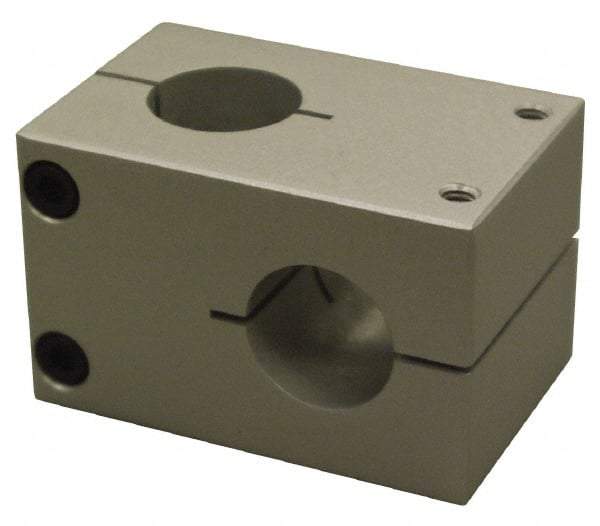 80/20 Inc. - 2 Inch Wide x 1 Inch High x 3-1/8 Inch Deep Stanchion Cross Clamp - 1.004 Inch Hole - Caliber Tooling