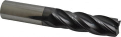 Accupro - 1", 4 Flute, Single End, Solid Carbide, Corner Chamfer End Mill - 6" OAL, Right Hand Flute, 3-1/4" LOC, Right Hand Cut - Caliber Tooling