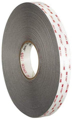 3M - 3/4" x 36 Yd Acrylic Adhesive Double Sided Tape - 45 mil Thick, Gray, Acrylic Foam Liner, Continuous Roll, Series 4941 - Caliber Tooling