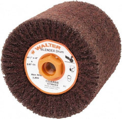 WALTER Surface Technologies - 4-1/2" Diam Aluminum Oxide Unmounted Flap Wheel - 5/8" Hole, 5/8-11 Thread, 4" Wide, Nonwoven, Coarse Grade, 3,800 Max RPM - Caliber Tooling