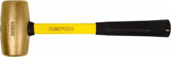 Ampco - 2 Lb Head Mallet - 14" OAL, 14" Long Fiberglass Handle with Grip - Caliber Tooling