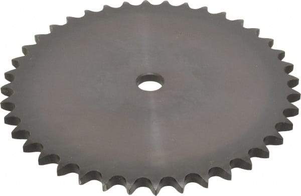 Browning - 40 Teeth, 5/8" Chain Pitch, Chain Size 50, "A" Plate Roller Chain Sprocket - 3/4" Bore Diam, 7.966" Pitch Diam, 8.32" Outside Diam - Caliber Tooling