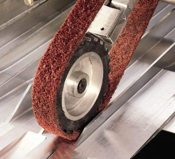 3M - 1" Wide x 72" OAL, Aluminum Oxide Abrasive Belt - Aluminum Oxide, Coarse, Nonwoven, Series SC-BL - Caliber Tooling