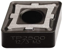 Seco - CNMG644 MR7 Grade TP40 Carbide Turning Insert - TiC/TiCN/TiN Finish, 80° Diamond, 3/4" Inscr Circle, 1/4" Thick, 1/16" Corner Radius - Caliber Tooling