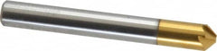 Melin Tool - 1/4" Head Diam, 1/4" Shank Diam, 6 Flute 90° Cobalt Countersink - Caliber Tooling