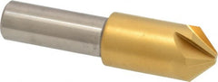 Melin Tool - 1/2" Head Diam, 3/8" Shank Diam, 6 Flute 90° Cobalt Countersink - Caliber Tooling