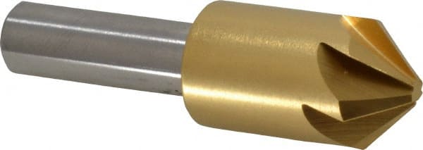 Melin Tool - 5/8" Head Diam, 3/8" Shank Diam, 6 Flute 90° Cobalt Countersink - Caliber Tooling