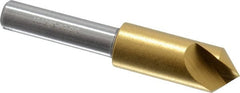 Melin Tool - 3/8" Head Diam, 1/4" Shank Diam, 1 Flute 90° Cobalt Countersink - Caliber Tooling