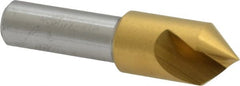 Melin Tool - 1/2" Head Diam, 3/8" Shank Diam, 1 Flute 82° Cobalt Countersink - Caliber Tooling