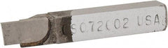 Accupro - 3/8 x 3/8" Shank, Cutoff & Grooving Single Point Tool Bit - GS-072002, Grade Micrograin, 0.072" Groove Width, 0.24" Depth of Cut - Exact Industrial Supply