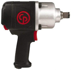 Chicago Pneumatic - 1" Drive, 6,300 RPM, 1,200 Ft/Lb Torque Impact Wrench - Pistol Grip Handle, 850 IPM, 7.5 CFM, 90 psi, 3/8" NPTF Inlet - Caliber Tooling