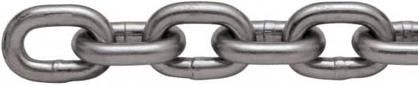 Peerless Chain - 100 Ft. Long, 3900 Lbs. Load Capacity, Carbon Steel High Test Chain - 4 Grade, 1.1 Inch Inside Long x 0.479 Inch Inside Wide - Caliber Tooling