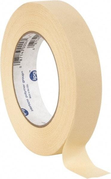 Intertape - 1" Wide x 60 Yd Long Tan Paper Masking Tape - Series PG5, 6.3 mil Thick, 25 In/Lb Tensile Strength - Caliber Tooling