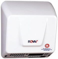 World Dryer - 1000 Watt White Finish Electric Hand Dryer - 120/208/240 Volts, 8 Amps, 9-1/4" Wide x 9-3/4" High x 4" Deep - Caliber Tooling