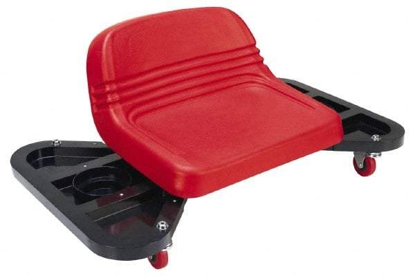 Whiteside - 275 Lb Capacity, 4 Wheel Creeper Seat with Tray - Steel, 18-1/4" Long x 14" High x 32" Wide - Caliber Tooling