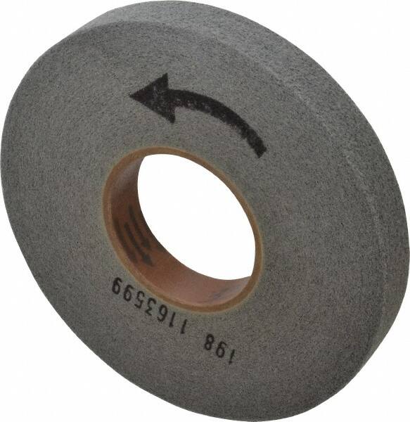 Merit Abrasives - 8" Diam, 1" Face Width, 3" Center Hole, Fine Grade, Silicon Carbide Deburring Wheel - Convolute, Hard Density 7 Grade, 4,500 RPM - Caliber Tooling