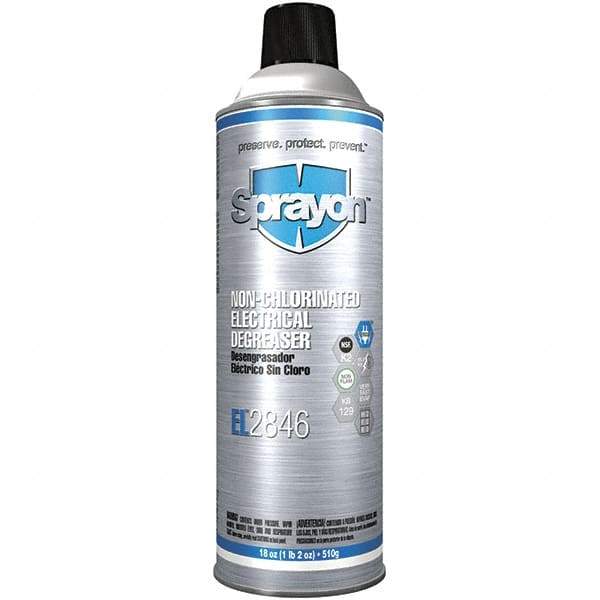 Sprayon - 18 Ounce Aerosol Electrical Grade Cleaner/Degreaser - 15,000 Volt Dielectric Strength, Nonflammable, Food Grade, Plastic Safe - Caliber Tooling