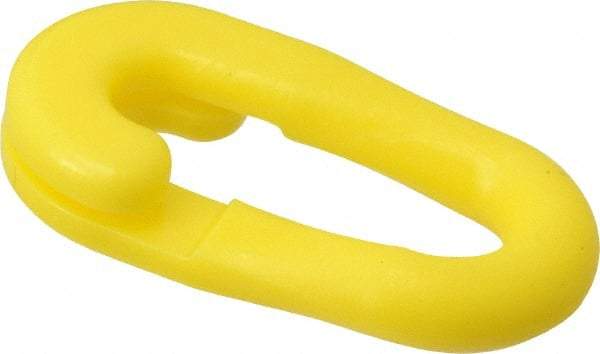 PRO-SAFE - 1-1/2" Wide Barrier Connecting Link - Celcon, Yellow, Use with Plastic Chain - Caliber Tooling