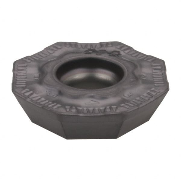 Iscar - OFCT07T3 16 Grade IC908 Carbide Milling Insert - TiAlN Finish, 0.1772" Thick, 18mm Inscribed Circle, 1mm Corner Radius - Caliber Tooling