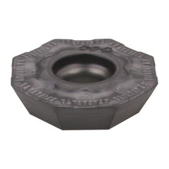 Iscar - OFCT07T3 16 Grade IC908 Carbide Milling Insert - TiAlN Finish, 0.1772" Thick, 18mm Inscribed Circle, 1mm Corner Radius - Caliber Tooling