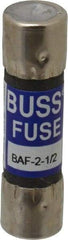 Cooper Bussmann - 250 VAC, 2.5 Amp, Fast-Acting General Purpose Fuse - Fuse Holder Mount, 1-1/2" OAL, 10 at 125 V kA Rating, 13/32" Diam - Caliber Tooling