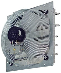 TPI - 12" Blade, Direct Drive, 1/12 hp, 825, 710 & 560 CFM, Totally Enclosed Exhaust Fan - 15-1/8" Opening Height x 15-1/8" Opening Width, 120 Volt, 3 Speed, Single Phase - Caliber Tooling