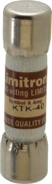 Cooper Bussmann - 600 VAC, 40 Amp, Fast-Acting General Purpose Fuse - Fuse Holder Mount, 1-1/2" OAL, 100 at AC kA Rating, 13/32" Diam - Caliber Tooling