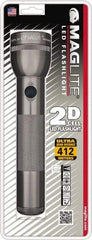 Mag-Lite - White LED Bulb, Industrial Tactical Flashlight - Gray Aluminum Body, Shock Resistant & Water Resistant, 2 D Batteries Not Included - Caliber Tooling