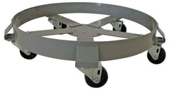 PRO-SOURCE - 1,400 Lb Load Capacity, 55 Gal Drum Dolly - 6-1/2" High, 5 Wheels - Caliber Tooling