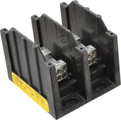 Cooper Bussmann - 2 Poles, 175 Amp, 8-2/0 AWG (Al), 14-2/0 AWG (Cu) Primary, 4-14 AWG (Cu), 4-8 AWG (Al) Secondary, Thermoplastic Power Distribution Block - 600 VAC/VDC, 1 Primary Connection, 3.58 Inch Long x 3.32 Inch Deep x 4 Inch High - Caliber Tooling