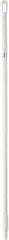 Vikan - 51 x 1-1/4" Fiberglass Squeegee Handle - European Threaded Connection, White - Caliber Tooling