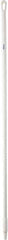 Vikan - 59 x 1-1/4" Fiberglass Squeegee Handle - European Threaded Connection, White - Caliber Tooling