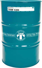 Master Fluid Solutions - TRIM E206, 54 Gal Drum Cutting & Grinding Fluid - Water Soluble, For Gear Hobbing, Heavy-Duty Broaching, High Speed Turning - Caliber Tooling