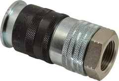 Parker - 3/4-14 Female NPTF Industrial Pneumatic Hose Coupler - Steel, 3/4" Body Diam - Caliber Tooling