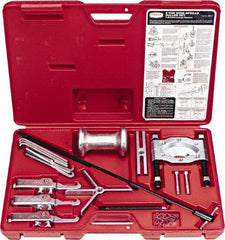 Proto - 18 Piece, 8" Spread, Wide Puller Set - 3 Jaws, 7" Reach - Caliber Tooling