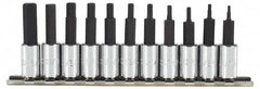 Proto - 11 Piece 1/4" Drive Inch Hex Bit Socket Set - 1/16 to 5/16" Hex - Caliber Tooling