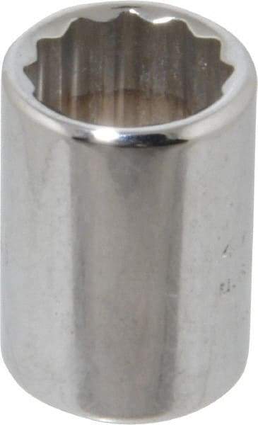 Proto - 1/4" Drive, Standard Hand Socket - 12 Points, 7/8" OAL, Chrome Finish - Caliber Tooling