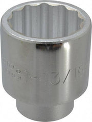 Proto - 1-13/16", 3/4" Drive, Standard Hand Socket - 12 Points, 2-29/32" OAL, Chrome Finish - Caliber Tooling