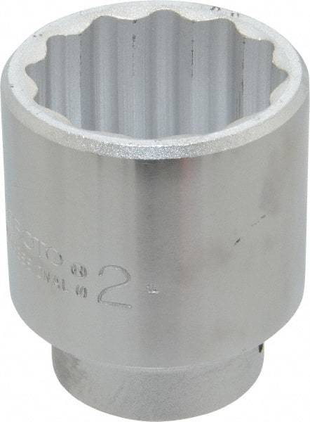 Proto - 2", 3/4" Drive, Standard Hand Socket - 12 Points, 3-7/64" OAL, Chrome Finish - Caliber Tooling