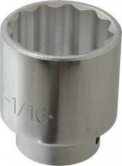 Proto - 13/16", 3/8" Drive, Standard Hand Socket - 6 Points, 2-1/2" OAL, Chrome Finish - Caliber Tooling