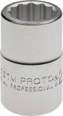 Proto - 3/4" Drive, Standard Hand Socket - 12 Points, 2" OAL, Chrome Finish - Caliber Tooling