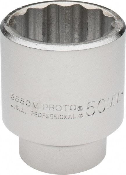 Proto - 3/4" Drive, Standard Hand Socket - 12 Points, 3-5/32" OAL, Chrome Finish - Caliber Tooling