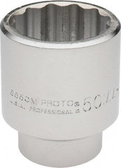 Proto - 3/4" Drive, Standard Hand Socket - 12 Points, 3-5/32" OAL, Chrome Finish - Caliber Tooling