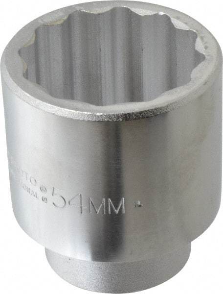 Proto - 3/4" Drive, Standard Hand Socket - 12 Points, 3-9/32" OAL, Chrome Finish - Caliber Tooling