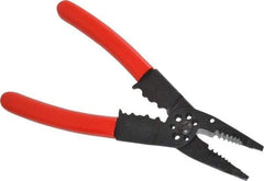 Proto - 22 to 10 AWG Capacity Wire Stripper/Crimper - 8-1/4" OAL, Plastisol Handle - Caliber Tooling