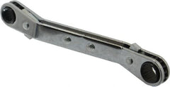 Proto - 1/4" x 5/16" 12 Point Reversible Ratcheting Offset Box Wrench - Double End, 4-1/8" OAL, Steel, 25° Offset - Caliber Tooling