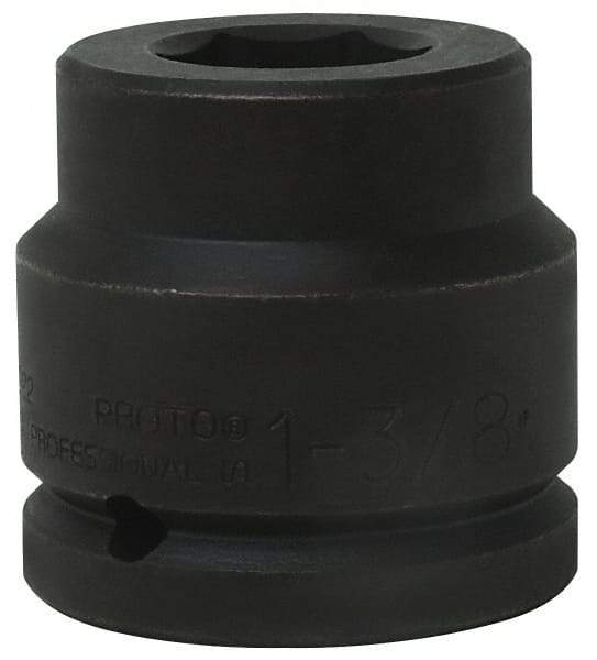 Proto - 1-1/2" Drive 3-13/16" Standard Impact Socket - 6 Points, 5" OAL - Caliber Tooling